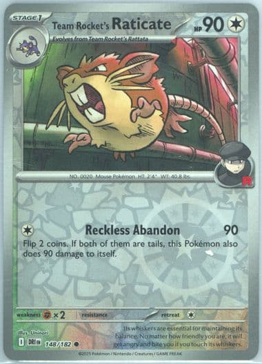 Team Rocket's Raticate Reverse Holo (148) 2025 Pokemon Dri EN-Destined Rivals