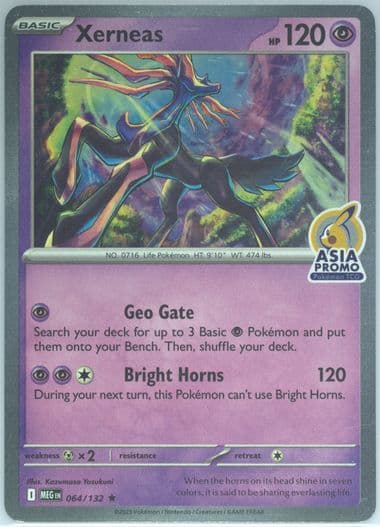 Xerneas Asia Promo (064) 2025 Pokemon Meg EN-Mega Evolution