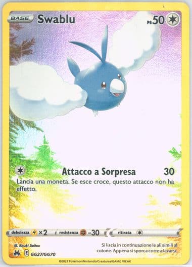 Full Art/Swablu Italian (GG27) 2023 Pokemon Sword and Shield Crown Zenith