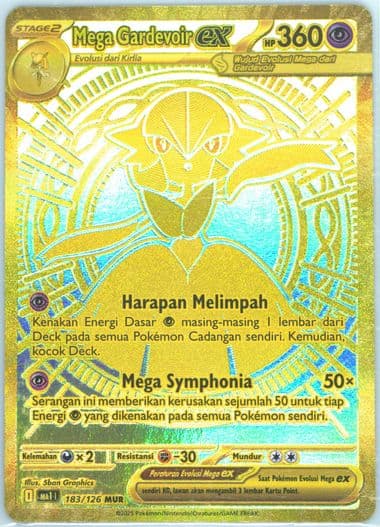 Mega Gardevoir EX Mega Ultra Rare (183) 2025 Pokemon Indonesian MA1 I-Mega Evolution