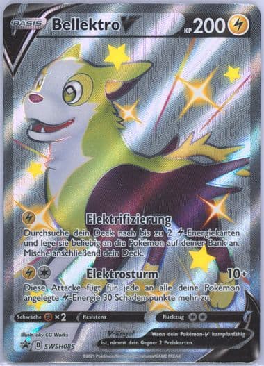 Bellektro V Shining Fates Tins-German (085) 2021 Pokemon Swsh Black Star Promo