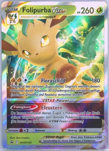 Folipurba Vstar Leafeon Vstar Special Collection-German (195) 2022 Pokemon Swsh Black Star Promo