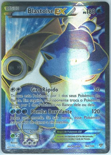 Full Art/Blastoise EX Portuguese (142) 2014 Pokemon XY