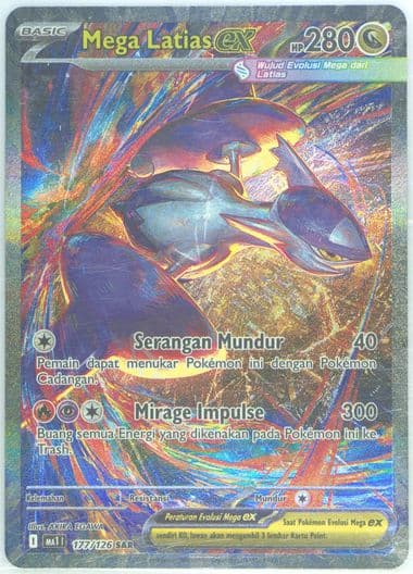 Mega Latias EX Special Art Rare (177) 2025 Pokemon Indonesian MA1 I-Mega Evolution