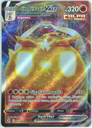 Full Art/Cinderace Vmax Italian (045) 2021 Pokemon Sword & Shield Fusion Strike
