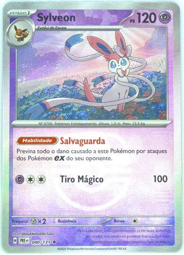 Sylveon Master Ball Reverse Holo (040) 2025 Pokemon Portuguese Pre PT-Prismatic Evolutions