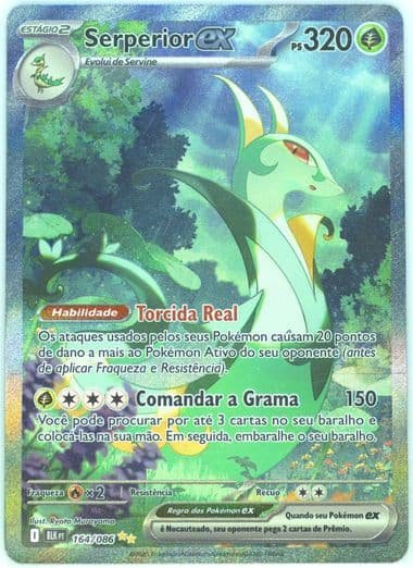 Serperior EX Special Illustration Rare (164) 2025 Pokemon Portuguese Blk PT-Black Bolt
