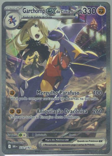 Cynthia's Garchomp EX Special Illustration Rare (232) 2025 Pokemon Portuguese Dri PT-Destined Rivals