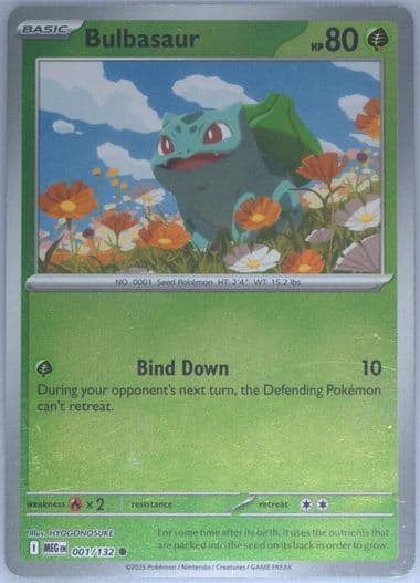 Bulbasaur Reverse Holo (001) 2025 Pokemon Meg EN-Mega Evolution