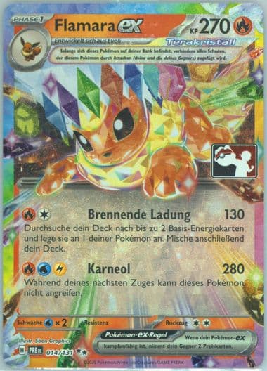 Flareon EX (014) 2025 Pokemon German Play! Pokemon Prize Pack: Series 7