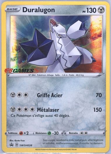 Duralugon-Holo EB Games Exclusive-French (028) 2021 Pokemon Swsh Black Star Promo
