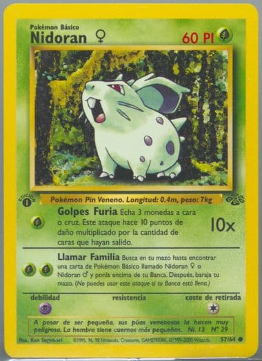Nidoran 1st Edition (57) 2000 Pokemon Spanish Jungle