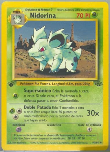 Nidorina 1st Edition (40) 2000 Pokemon Spanish Jungle