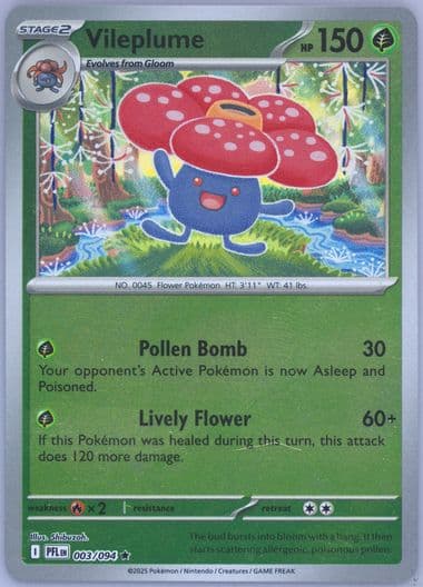 Vileplume (003) 2025 Pokemon Pfl EN-Phantasmal Flames