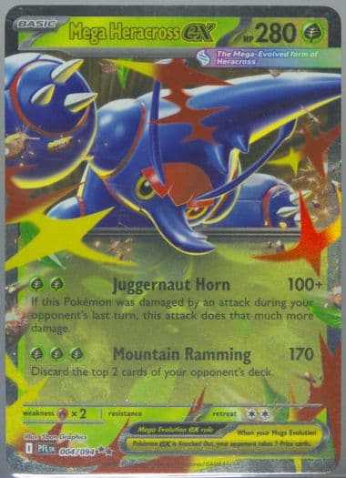 Mega Heracross EX (004) 2025 Pokemon Pfl EN-Phantasmal Flames