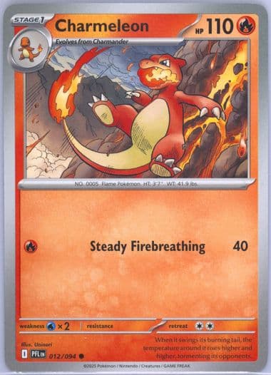 Charmeleon (012) 2025 Pokemon Pfl EN-Phantasmal Flames