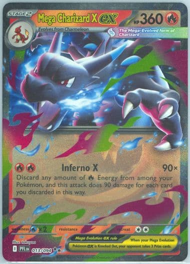Mega Charizard X EX (013) 2025 Pokemon Pfl EN-Phantasmal Flames