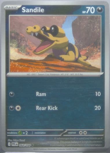 Sandile (064) 2025 Pokemon Pfl EN-Phantasmal Flames