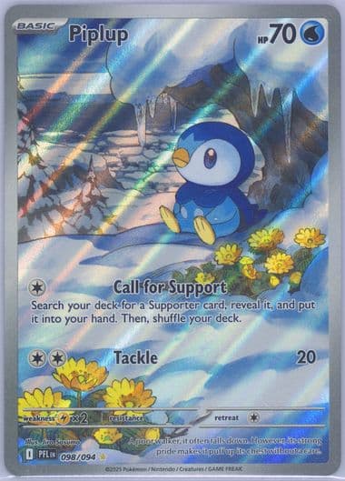 Piplup Illustration Rare (098) 2025 Pokemon Pfl EN-Phantasmal Flames