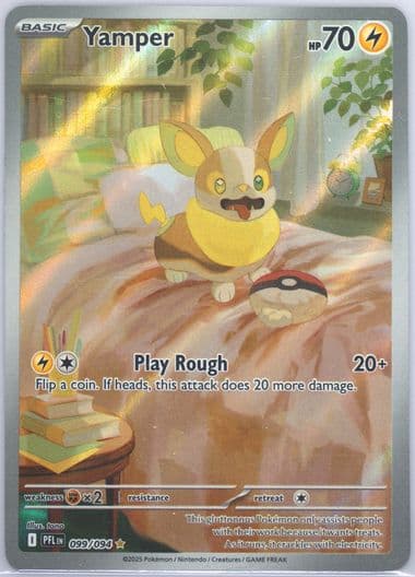 Yamper Illustration Rare (099) 2025 Pokemon Pfl EN-Phantasmal Flames