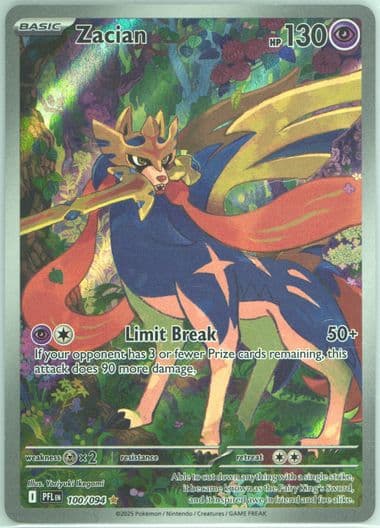 Zacian Illustration Rare (100) 2025 Pokemon Pfl EN-Phantasmal Flames