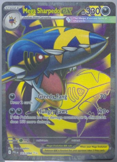 Mega Sharpedo EX Ultra Rare (113) 2025 Pokemon Pfl EN-Phantasmal Flames