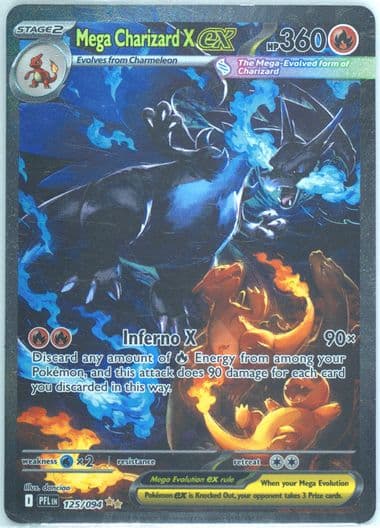 Mega Charizard X EX Special Illustration Rare (125) 2025 Pokemon Pfl EN-Phantasmal Flames