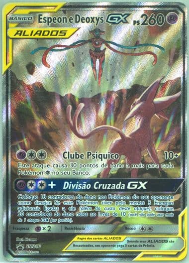 Espeon E Deoxys GX Tag Team Powers Collection-Portuguese (SM240) 2020 Pokemon SM Black Star Promo