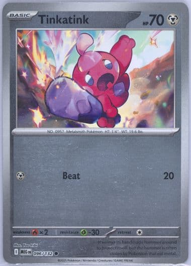 Tinkatink Reverse Holo (096) 2025 Pokemon Meg EN-Mega Evolution