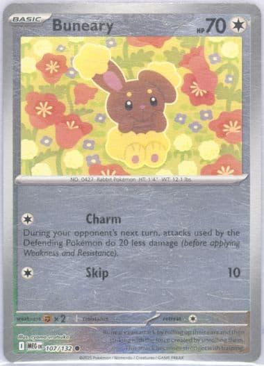Buneary Reverse Holo (107) 2025 Pokemon Meg EN-Mega Evolution