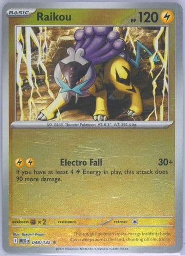 Raikou Reverse Holo (048) 2025 Pokemon Meg EN-Mega Evolution
