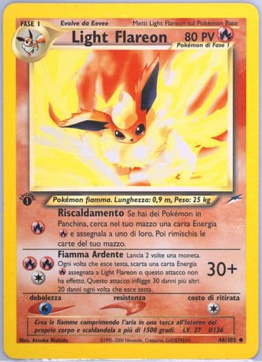 Light Flareon Italian-1st Edition (46) 2002 Pokemon Neo Destiny