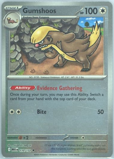 Gumshoos Reverse Holo (110) 2025 Pokemon Meg EN-Mega Evolution