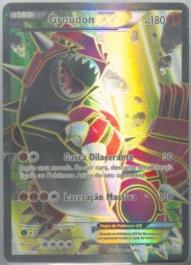 Full Art/Groudon EX Portuguese (150) 2015 Pokemon XY Primal Clash