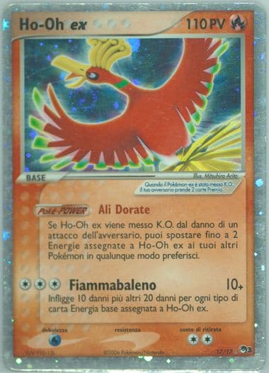 HO-Oh EX-Holo Italian (17) 2007 Pokemon Pop Series 3