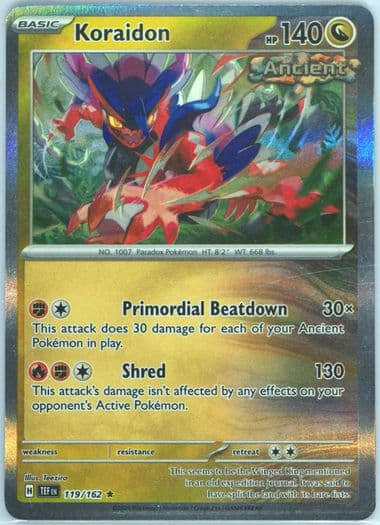 Koraidon Inverted Back (119) 2024 Pokemon Tef EN-Temporal Forces