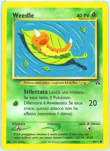 Weedle Italian (70) 2001 Pokemon Neo Discovery