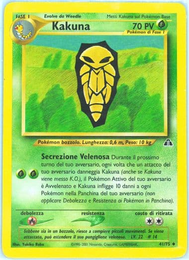 Kakuna Italian (41) 2001 Pokemon Neo Discovery
