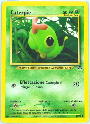 Caterpie Italian (53) 2001 Pokemon Neo Discovery