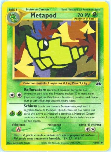 Metapod Italian (42) 2001 Pokemon Neo Discovery