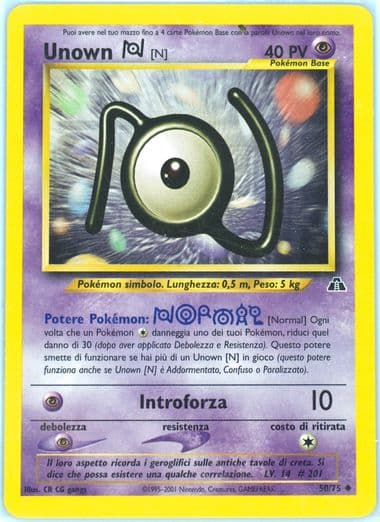 Unown N Italian (50) 2001 Pokemon Neo Discovery