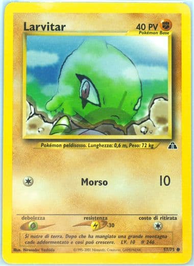 Larvitar Italian (57) 2001 Pokemon Neo Discovery