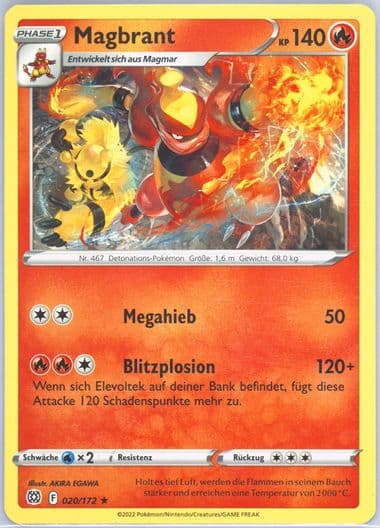 Magbrant German (020) 2022 Pokemon Sword & Shield Brilliant Stars