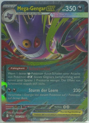 Mega Gengar EX (056) 2025 Pokemon German Pfl de-Phantasmal Flames