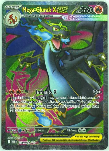 Mega Charizard X EX Ultra Rare (109) 2025 Pokemon German Pfl de-Phantasmal Flames