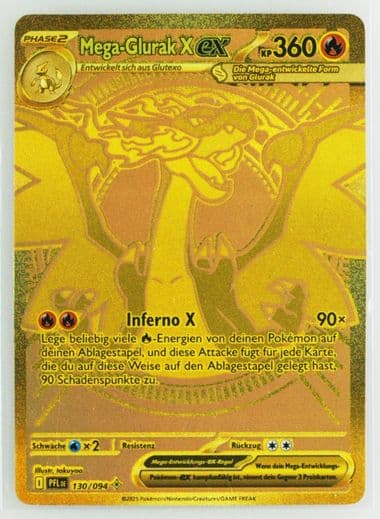 Mega Charizard X EX Mega Hyper Rare (130) 2025 Pokemon German Pfl de-Phantasmal Flames