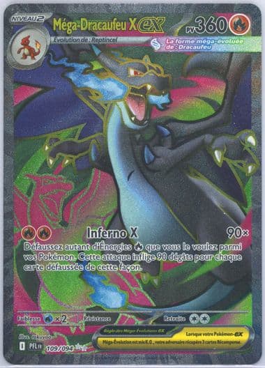 Mega Charizard X EX Ultra Rare (109) 2025 Pokemon French Pfl FR-Phantasmal Flames