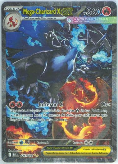 Mega Charizard X EX Special Illustration Rare (125) 2025 Pokemon Spanish Pfl ES-Phantasmal Flames