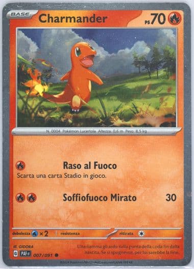 Charmander Charizard EX Special Collection (007) 2025 Pokemon Italian Paf It-Paldean Fates