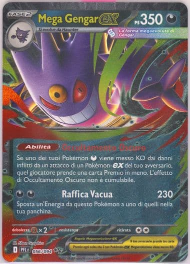 Mega Gengar EX (056) 2025 Pokemon Italian Pfl It-Phantasmal Flames